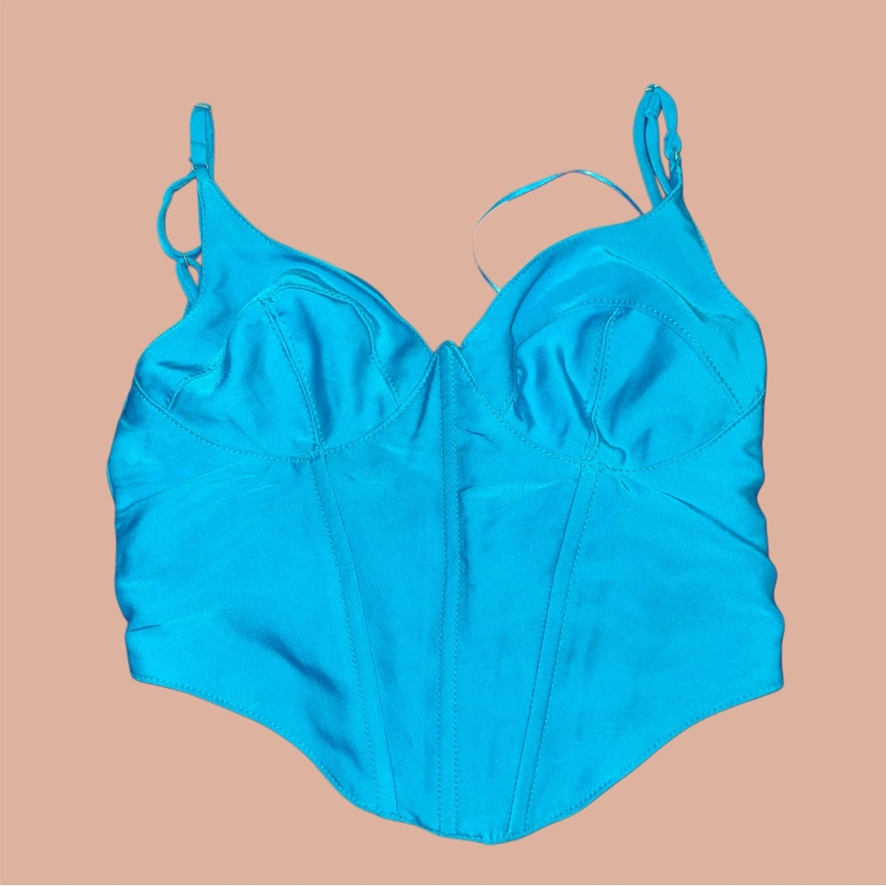 Vibrant Blue Bustier Top